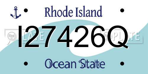 I27426Q Rhode Island License Plate