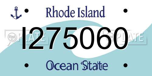 I275060 Rhode Island License Plate