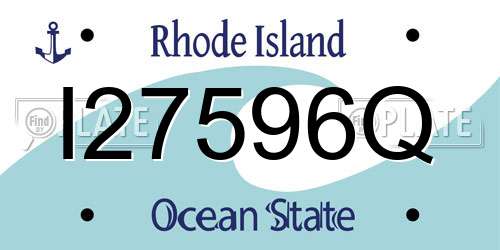 I27596Q Rhode Island License Plate