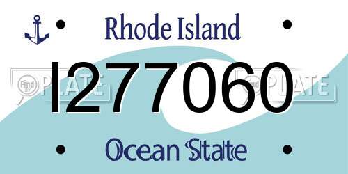 I277060 Rhode Island License Plate