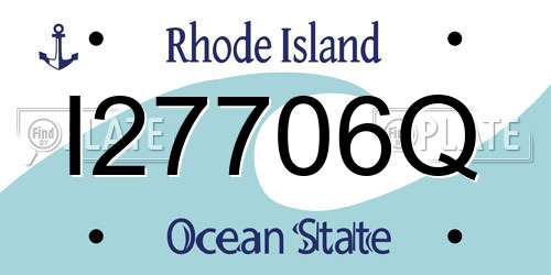 I27706Q Rhode Island License Plate