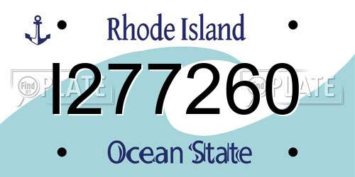I277260 Rhode Island License Plate