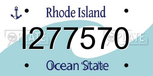 I277570 Rhode Island License Plate