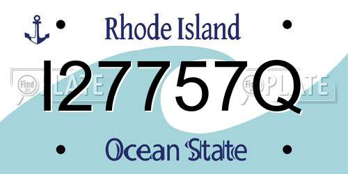 I27757Q Rhode Island License Plate