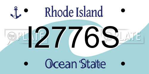 I2776S Rhode Island License Plate