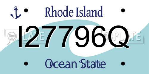 I27796Q Rhode Island License Plate