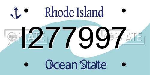 I277997 Rhode Island License Plate