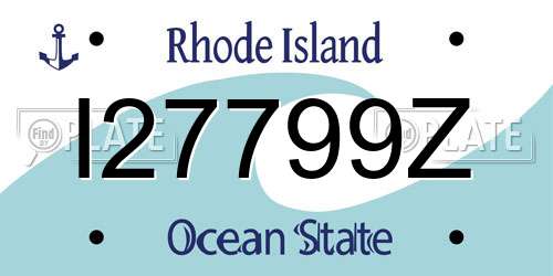 I27799Z Rhode Island License Plate