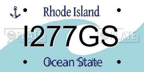 I277GS Rhode Island License Plate