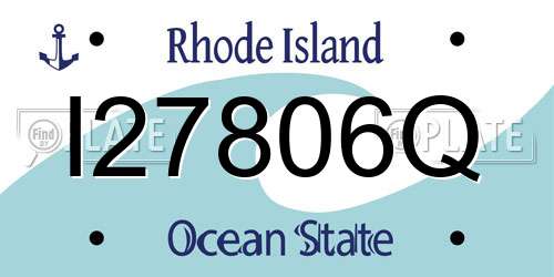 I27806Q Rhode Island License Plate