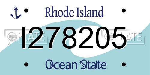 I278205 Rhode Island License Plate