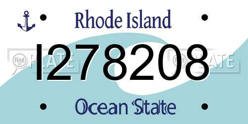 I278208 Rhode Island License Plate
