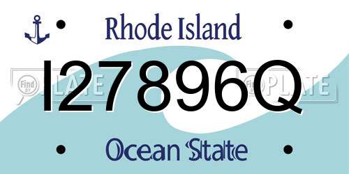 I27896Q Rhode Island License Plate