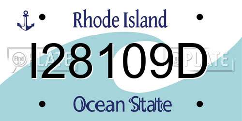 I28109D Rhode Island License Plate