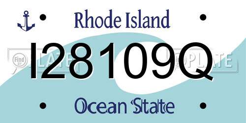 I28109Q Rhode Island License Plate