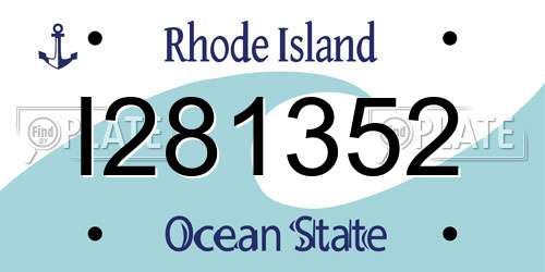 I281352 Rhode Island License Plate