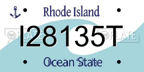 I28135T Rhode Island License Plate