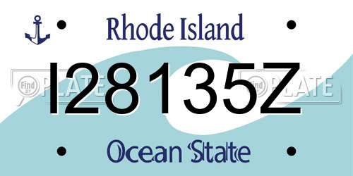 I28135Z Rhode Island License Plate