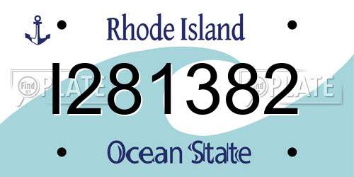 I281382 Rhode Island License Plate