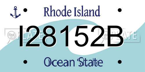 I28152B Rhode Island License Plate