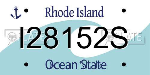 I28152S Rhode Island License Plate