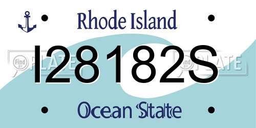 I28182S Rhode Island License Plate