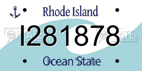 I281878 Rhode Island License Plate
