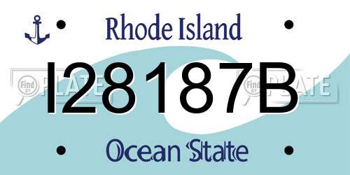 I28187B Rhode Island License Plate