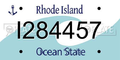 I284457 Rhode Island License Plate