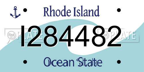 I284482 Rhode Island License Plate