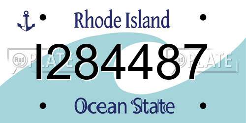 I284487 Rhode Island License Plate