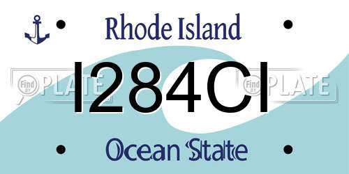 I284CI Rhode Island License Plate