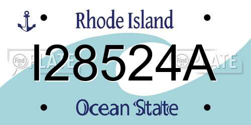 I28524A Rhode Island License Plate