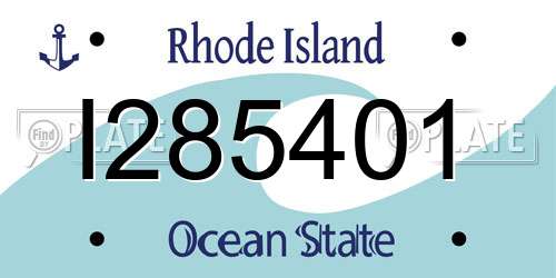 I285401 Rhode Island License Plate