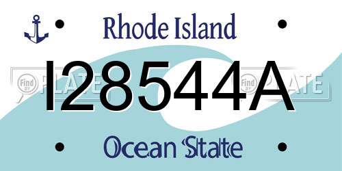 I28544A Rhode Island License Plate