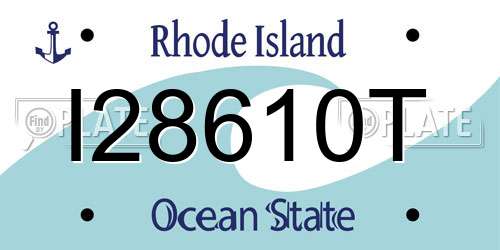 I28610T Rhode Island License Plate