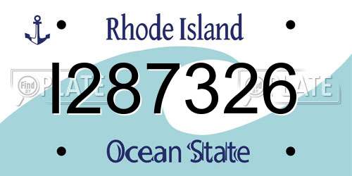 I287326 Rhode Island License Plate