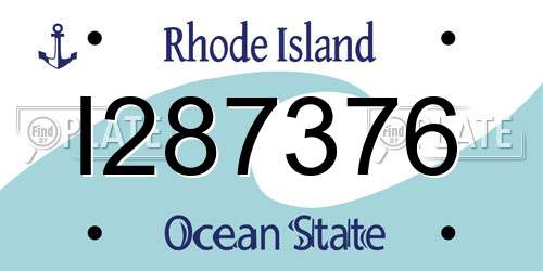 I287376 Rhode Island License Plate