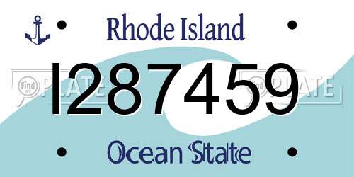I287459 Rhode Island License Plate