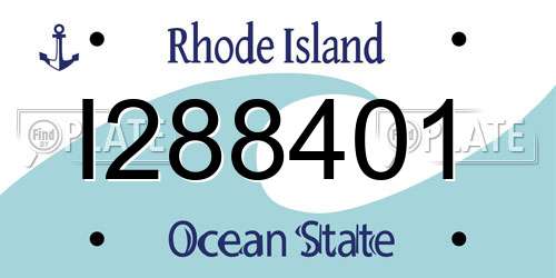 I288401 Rhode Island License Plate