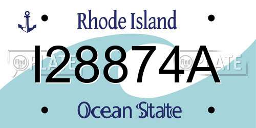 I28874A Rhode Island License Plate