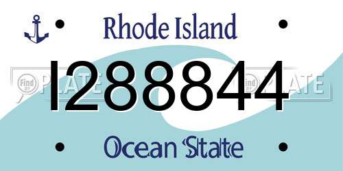 I288844 Rhode Island License Plate