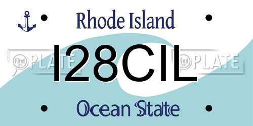 I28CIL Rhode Island License Plate