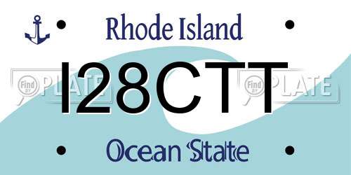 I28CTT Rhode Island License Plate
