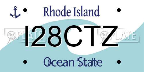 I28CTZ Rhode Island License Plate