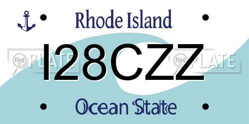 I28CZZ Rhode Island License Plate