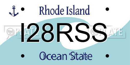 I28RSS Rhode Island License Plate