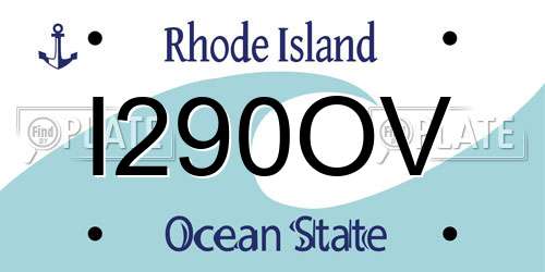 I290OV Rhode Island License Plate