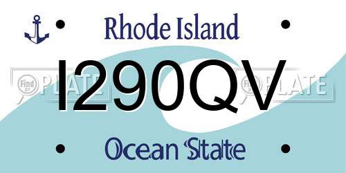 I290QV Rhode Island License Plate