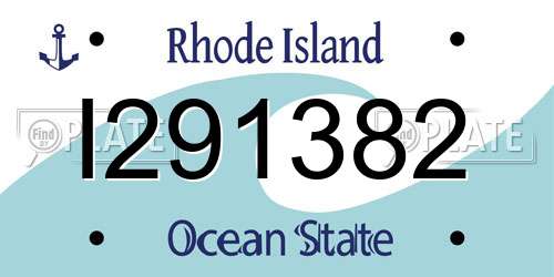 I291382 Rhode Island License Plate